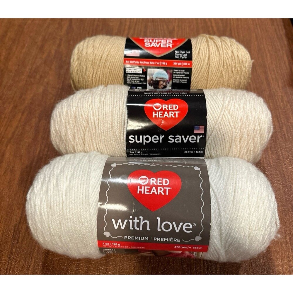 Lot of 3 Red Heart Yarn